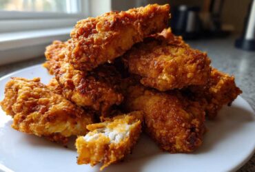 A close-up pile of golden brown, crispy Keto Crispy Parmesan Chicken Wings stacked on a white plate.